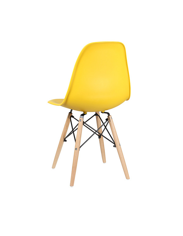 Стул обеденный EAMES DSW WX-503, пластик желтый